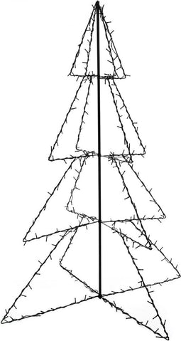 vidaXL - Kegelkerstboom - 240 - LED's - binnen - en - buiten - 115x150 - cm