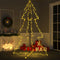 vidaXL - Kegelkerstboom - 240 - LED's - binnen - en - buiten - 118x150 - cm