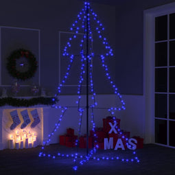 vidaXL - Kegelkerstboom - 240 - LED's - binnen - en - buiten - 118x150 - cm