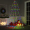vidaXL - Kegelkerstboom - 240 - LED's - binnen - en - buiten - 118x150 - cm