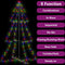 vidaXL - Kegelkerstboom - 240 - LED's - binnen - en - buiten - 118x150 - cm