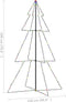 vidaXL - Kegelkerstboom - 240 - LED's - binnen - en - buiten - 118x150 - cm