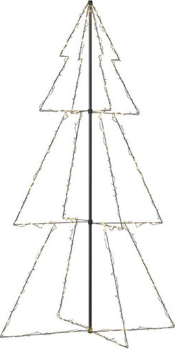 vidaXL - Kegelkerstboom - 300 - LED's - binnen - en - buiten - 120x220 - cm