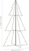 vidaXL - Kegelkerstboom - 300 - LED's - binnen - en - buiten - 120x220 - cm