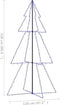 vidaXL - Kegelkerstboom - 300 - LED's - binnen - en - buiten - 120x220 - cm