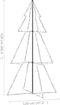 vidaXL - Kegelkerstboom - 300 - LED's - binnen - en - buiten - 120x220 - cm