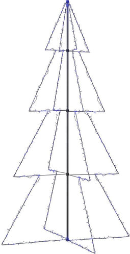 vidaXL - Kegelkerstboom - 360 - LED's - binnen - en - buiten - 143x250 - cm