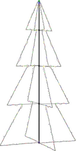 vidaXL - Kegelkerstboom - 360 - LED's - binnen - en - buiten - 143x250 - cm