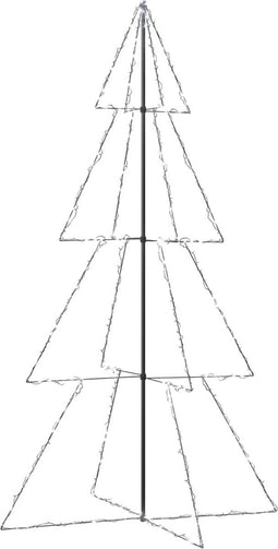 vidaXL - Kegelkerstboom - 360 - LED's - binnen - en - buiten - 143x250 - cm