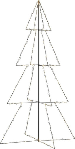 vidaXL - Kegelkerstboom - 360 - LED's - binnen - en - buiten - 143x250 - cm