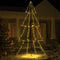 vidaXL - Kegelkerstboom - 360 - LED's - binnen - en - buiten - 143x250 - cm