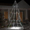 vidaXL - Kegelkerstboom - 360 - LED's - binnen - en - buiten - 143x250 - cm