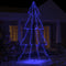 vidaXL - Kegelkerstboom - 360 - LED's - binnen - en - buiten - 143x250 - cm