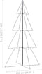 vidaXL - Kegelkerstboom - 360 - LED's - binnen - en - buiten - 143x250 - cm