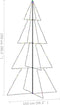 vidaXL - Kegelkerstboom - 360 - LED's - binnen - en - buiten - 143x250 - cm