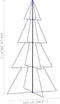 vidaXL - Kegelkerstboom - 360 - LED's - binnen - en - buiten - 143x250 - cm