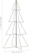 vidaXL - Kegelkerstboom - 360 - LED's - binnen - en - buiten - 143x250 - cm