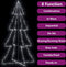 vidaXL - Kegelkerstboom - 360 - LED's - binnen - en - buiten - 143x250 - cm