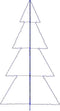 vidaXL - Kegelkerstboom - 360 - LED's - binnen - en - buiten - 143x250 - cm