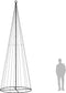 vidaXL - Kegelkerstboom - 732 - LED's - warmwit - 160x500 - cm