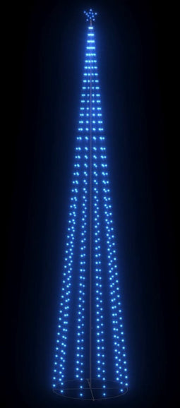 vidaXL - Kegelkerstboom - 752 - blauwe - LED's - 160x500 - cm