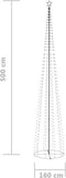 vidaXL - Kegelkerstboom - 752 - koudwitte - LED's - 160x500 - cm