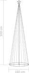 vidaXL - Kegelkerstboom - 752 - meerkleurige - LED's - 160x500 - cm