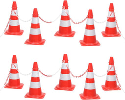 vidaXL - Kegelset - met - ketting - 10 - m - rood - en - wit