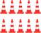 vidaXL - Kegelset - met - ketting - 10 - m - rood - en - wit