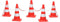 vidaXL - Kegelset - met - ketting - 10 - m - rood - en - wit