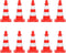 vidaXL - Kegelset - met - ketting - 10 - m - rood - en - wit