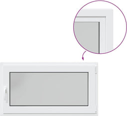 vidaXL - Kelderraam - RISOR - 110x50 - cm - draaikiep-draai - DIN - rechts - wit