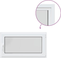 vidaXL - Kelderraam - RISOR - 110x50 - cm - draaikiep-draai - DIN - rechts - wit