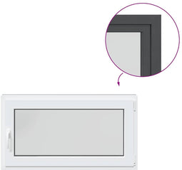 vidaXL - Kelderraam - RISOR - 110x50 - cm - draaikiep-draai - DIN - rechts - antraciet