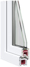 vidaXL - Kelderraam - RISOR - 110x50 - cm - draaikiep-draai - DIN - links - wit