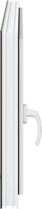 vidaXL - Kelderraam - RISOR - 110x50 - cm - draaikiep-draai - DIN - rechts - antraciet