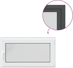 vidaXL - Kelderraam - RISOR - 110x60 - cm - draaikiep-draai - DIN - rechts - antraciet