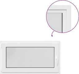 vidaXL - Kelderraam - RISOR - 110x60 - cm - draaikiep-draai - DIN - links - wit