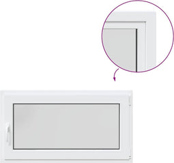 vidaXL - Kelderraam - RISOR - 110x60 - cm - draaikiep-draai - DIN - rechts - wit