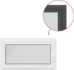 vidaXL - Kelderraam - RISOR - 110x60 - cm - draaikiep-draai - DIN - links - antraciet