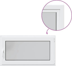 vidaXL - Kelderraam - RISOR - 110x60 - cm - draaikiep-draai - DIN - rechts - wit