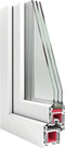 vidaXL - Kelderraam - RISOR - 110x60 - cm - draaikiep-draai - DIN - rechts - wit