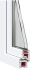 vidaXL - Kelderraam - RISOR - 110x60 - cm - draaikiep-draai - DIN - links - wit