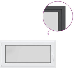 vidaXL - Kelderraam - RISOR - 120x60 - cm - draaikiep-draai - DIN - links - antraciet