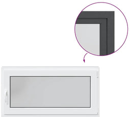 vidaXL - Kelderraam - RISOR - 120x60 - cm - draaikiep-draai - DIN - rechts - antraciet