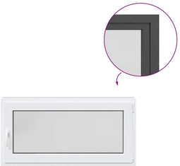 vidaXL - Kelderraam - RISOR - 120x60 - cm - draaikiep-draai - DIN - rechts - antraciet