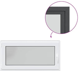 vidaXL - Kelderraam - RISOR - 120x60 - cm - draaikiep-draai - DIN - links - antraciet