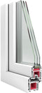 vidaXL - Kelderraam - RISOR - 120x60 - cm - draaikiep-draai - DIN - rechts - wit