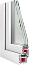vidaXL - Kelderraam - RISOR - 120x60 - cm - draaikiep-draai - DIN - links - wit