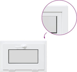 vidaXL - Kelderraam - RISOR - 60x40 - cm - 2 - glas - kiepbaar - wit